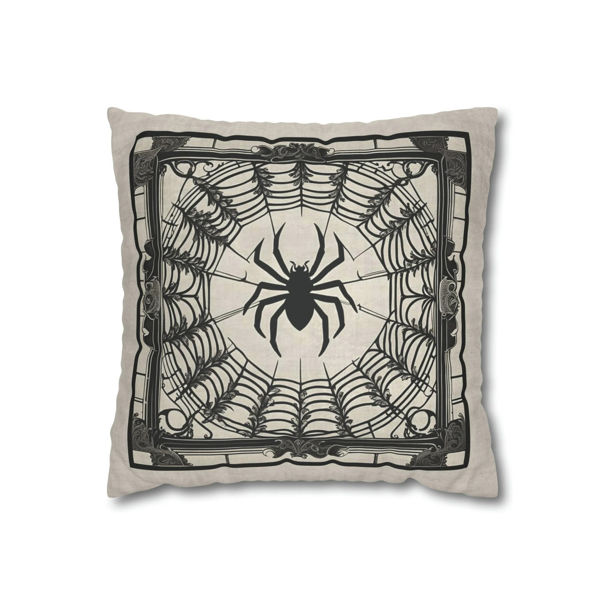 Halloween Pillow Cover, Spider Web & Pumpkin Design, Spooky Throw Pillow Case, Fall Home Decor, Halloween Cushion Decoration