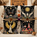 Boho Halloween Pillow Covers, Witchy Throw Pillow Cases, Spooky Fall Cushion Covers, Gothic Bohemian Home Decor, Halloween Gift