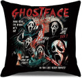 Halloween Horror Movie Pillow Cover, Spooky Ghost Face Throw Pillow Case, Creepy Decorative Cushion Cover, Halloween Couch & Home Decor, Horror Fan Gift