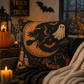 Halloween Pillow Cover, Gothic Witch Ghost Pumpkin Throw Pillow Case, Spooky Fall Home Decor, Halloween Cushion Decoration