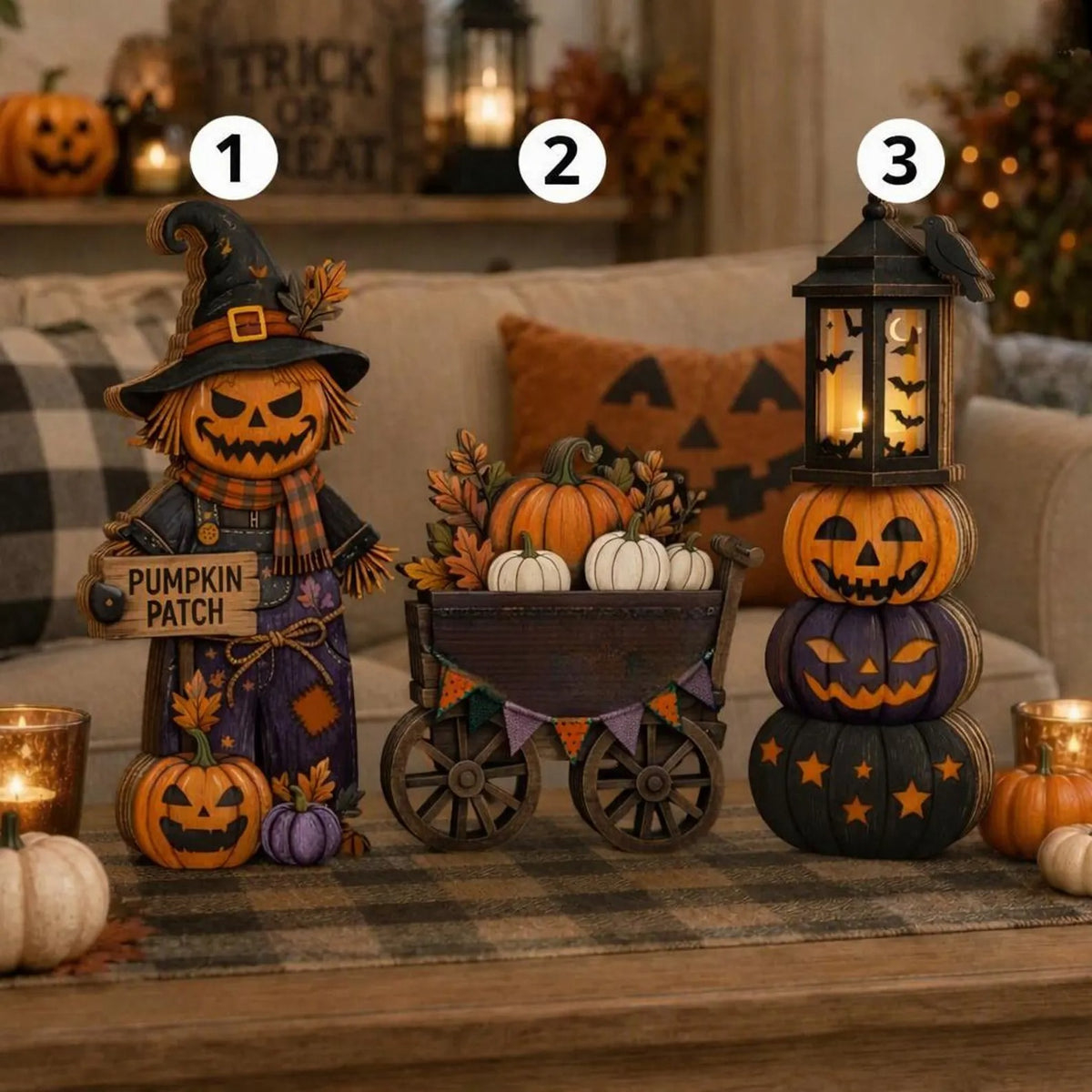 Halloween Pumpkin Wooden Block, Spooky Cute Mummy Pumpkin Decor, Spooky Season Shelf Sitter, Rustic Fall Tabletop Home Decoration