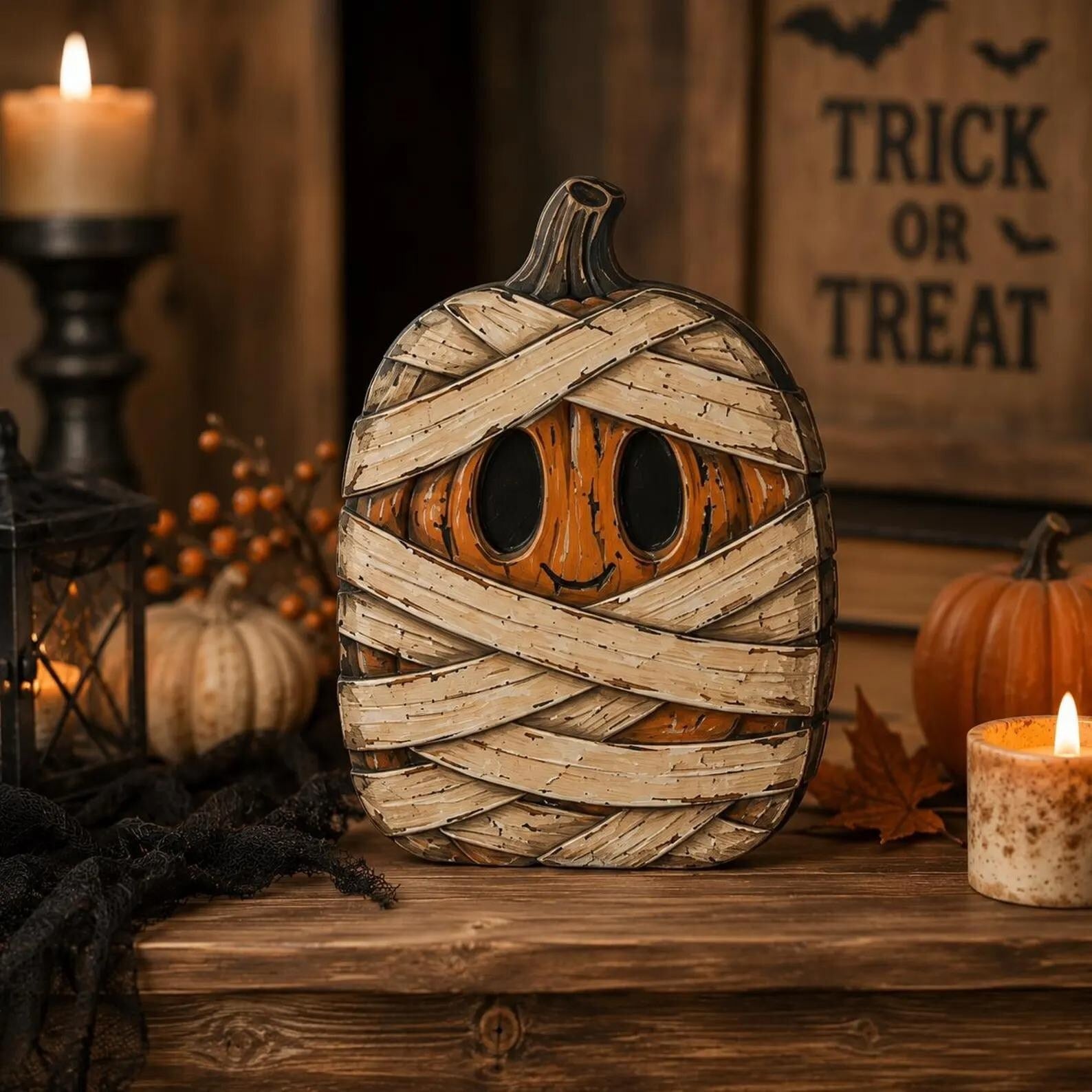 Rustic Halloween Wooden Decor, Wooden Shelf Sitters, Spooky Farmhouse Tiered Tray Decor, Whimsical Fall Mantel Display, Autumn Home Decor