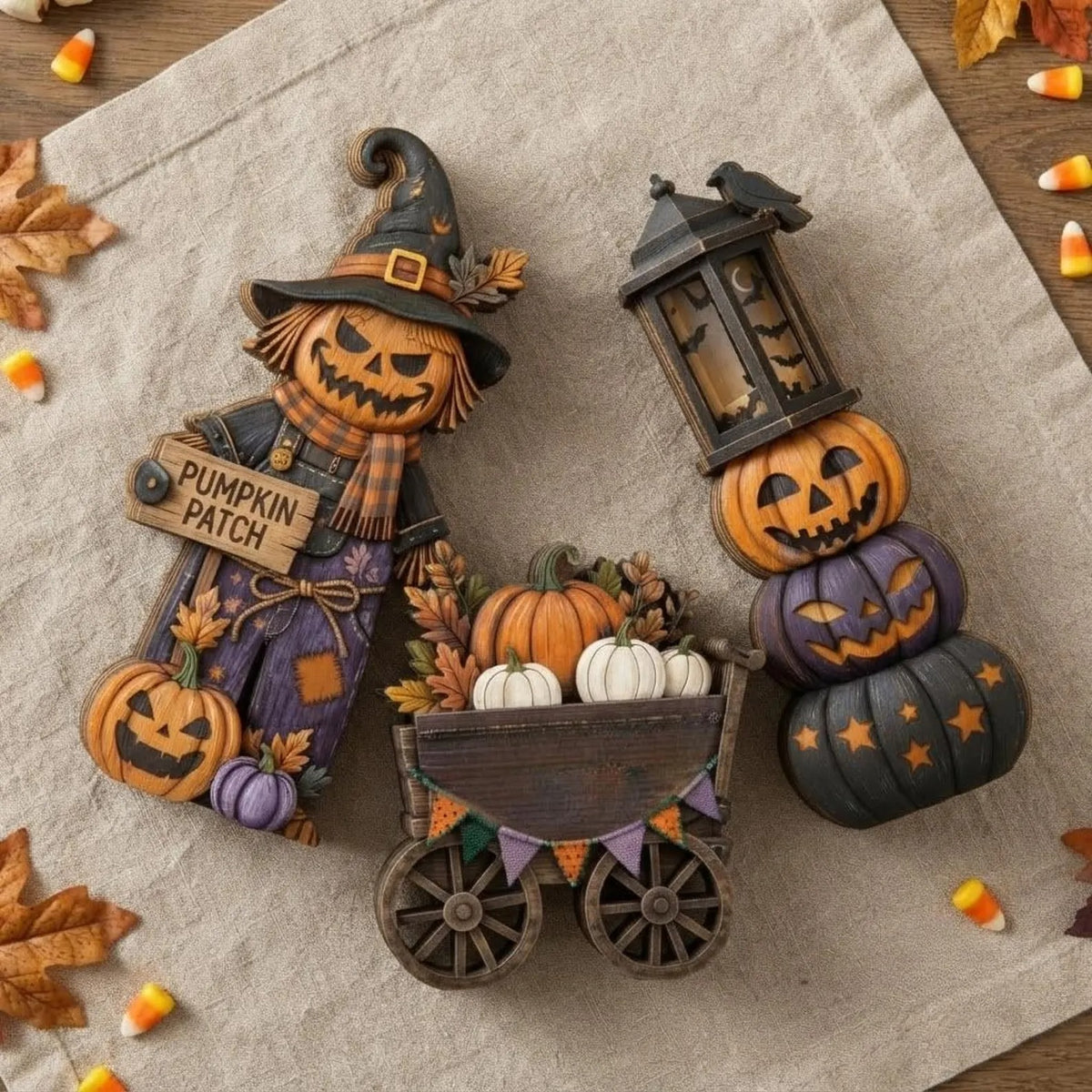 Halloween Pumpkin Wooden Block, Spooky Cute Mummy Pumpkin Decor, Spooky Season Shelf Sitter, Rustic Fall Tabletop Home Decoration
