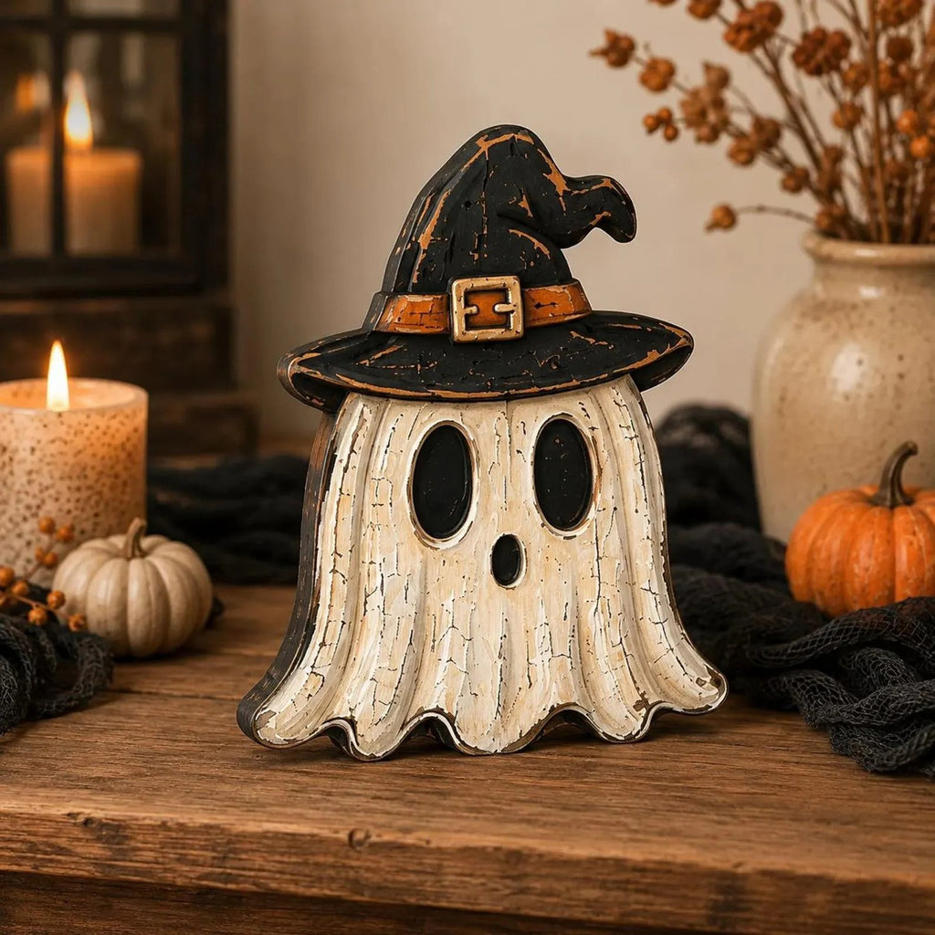 Rustic Halloween Wooden Decor, Wooden Shelf Sitters, Spooky Farmhouse Tiered Tray Decor, Whimsical Fall Mantel Display, Autumn Home Decor