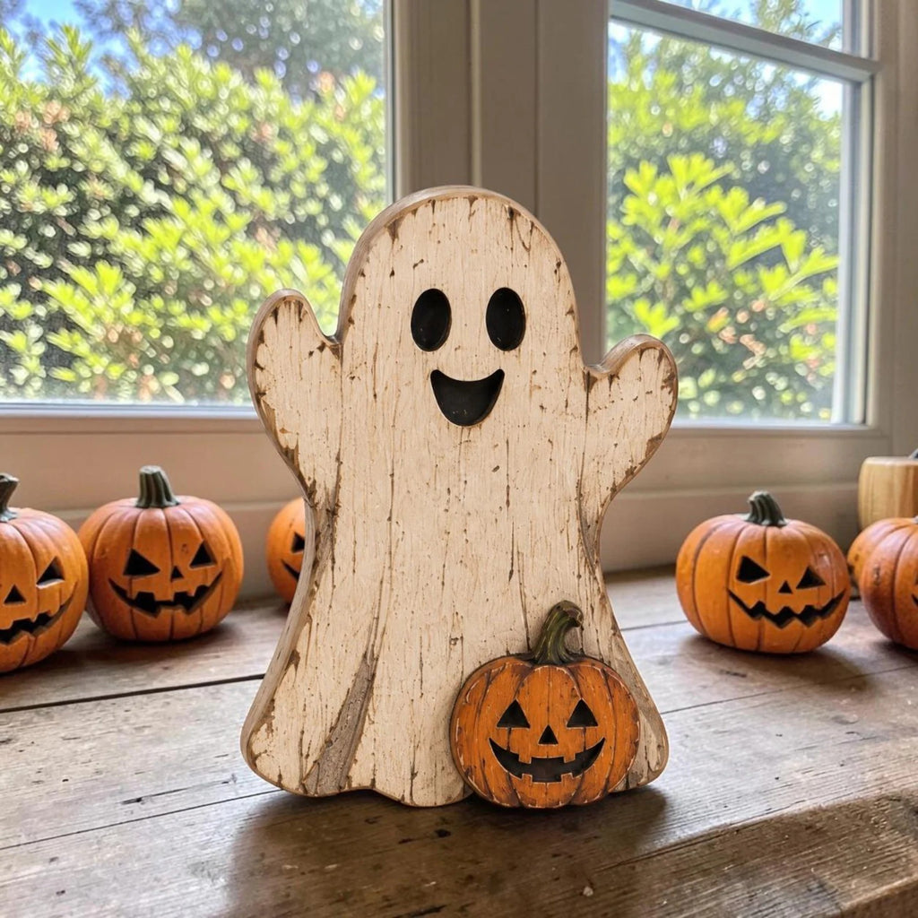 Vintage Inspired Halloween Wooden Figures – Hand Painted Spooky Characters