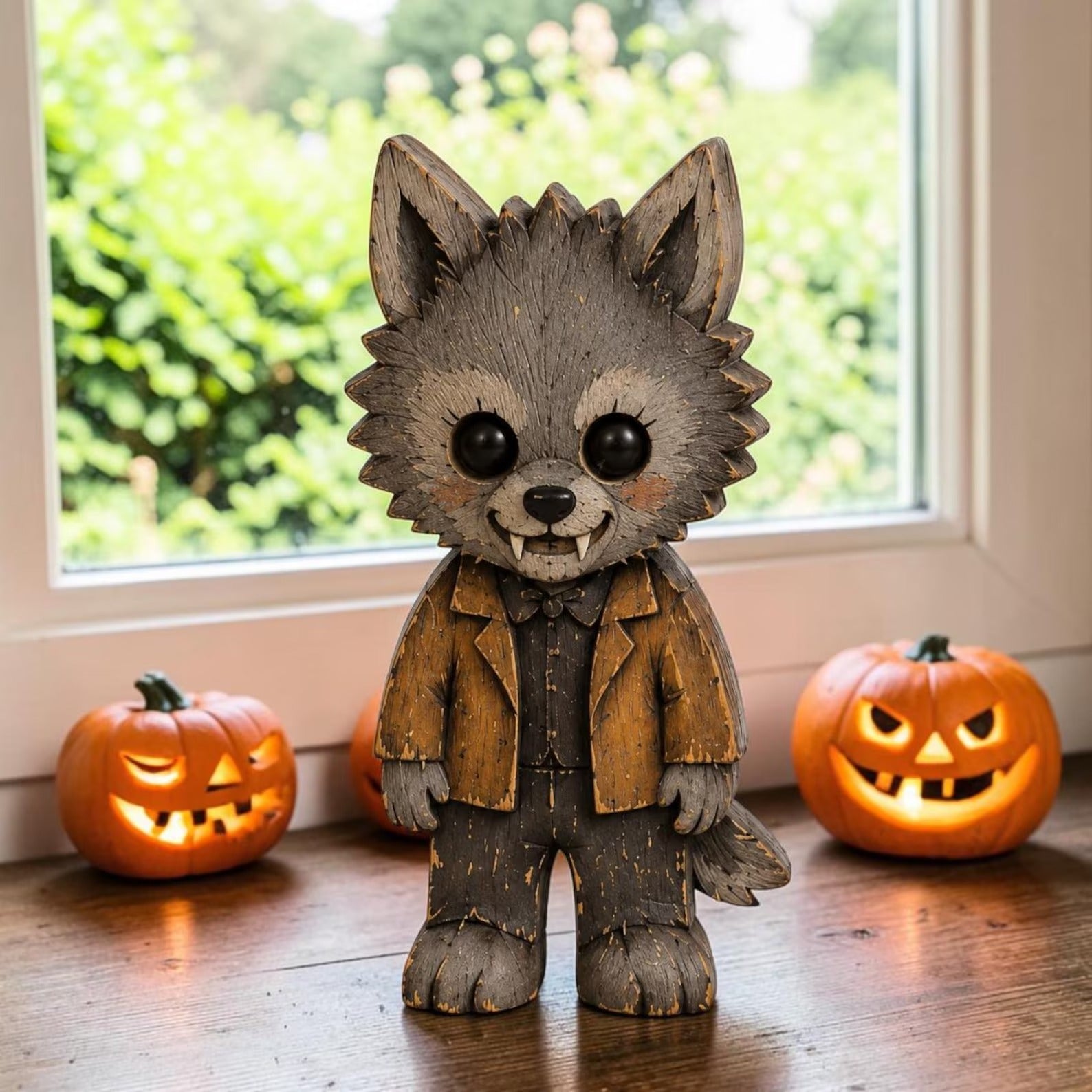Vintage Inspired Halloween Wooden Figures – Hand Painted Spooky Characters