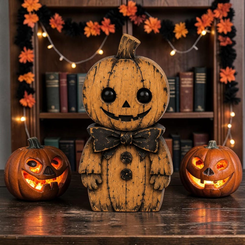 Vintage Inspired Halloween Wooden Figures – Hand Painted Spooky Characters