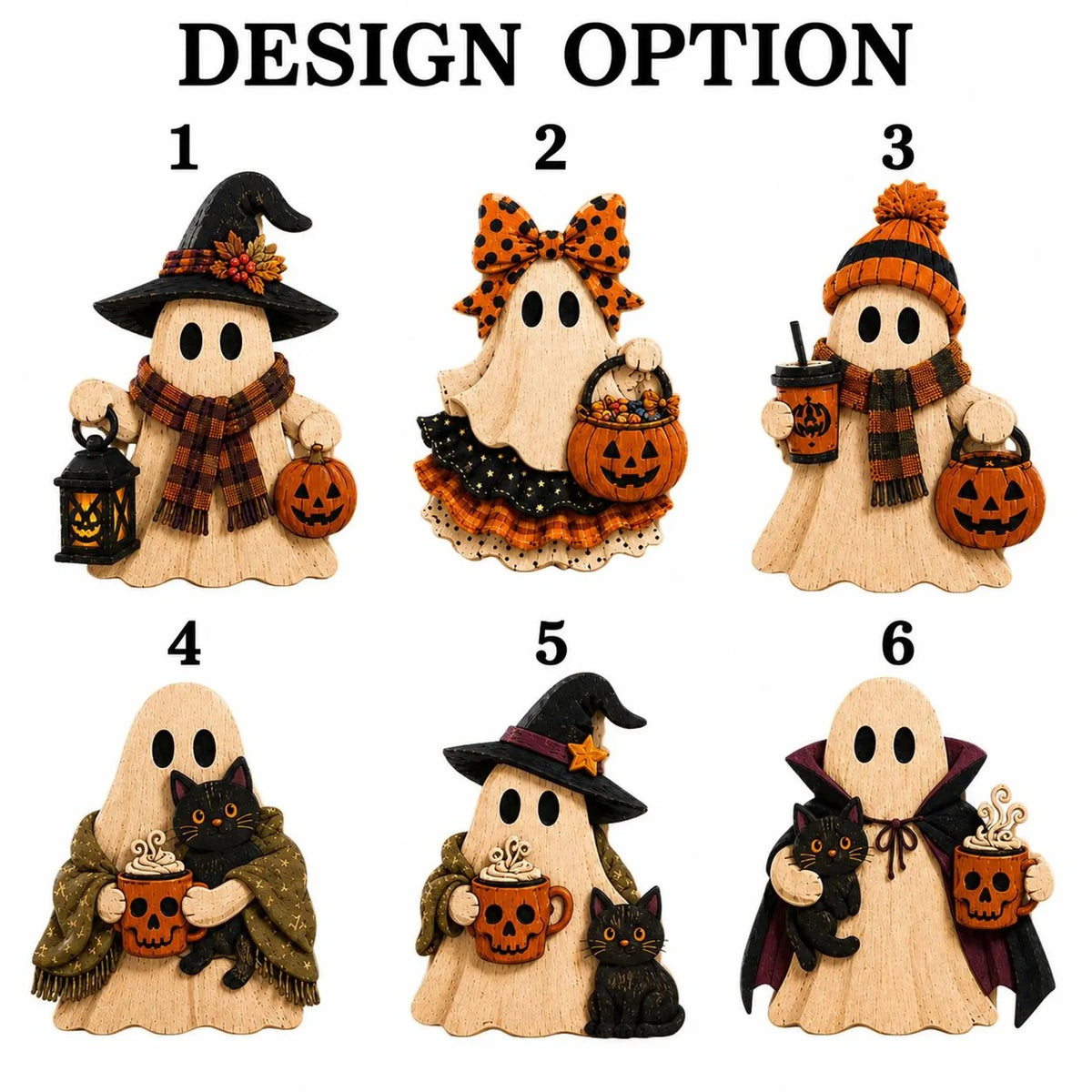 Ghost Halloween Wooden Block, Wooden Ghost Shelf Sitter, Rustic Fall Decor, Farmhouse Tabletop Decoration, Spooky Halloween Home Decor