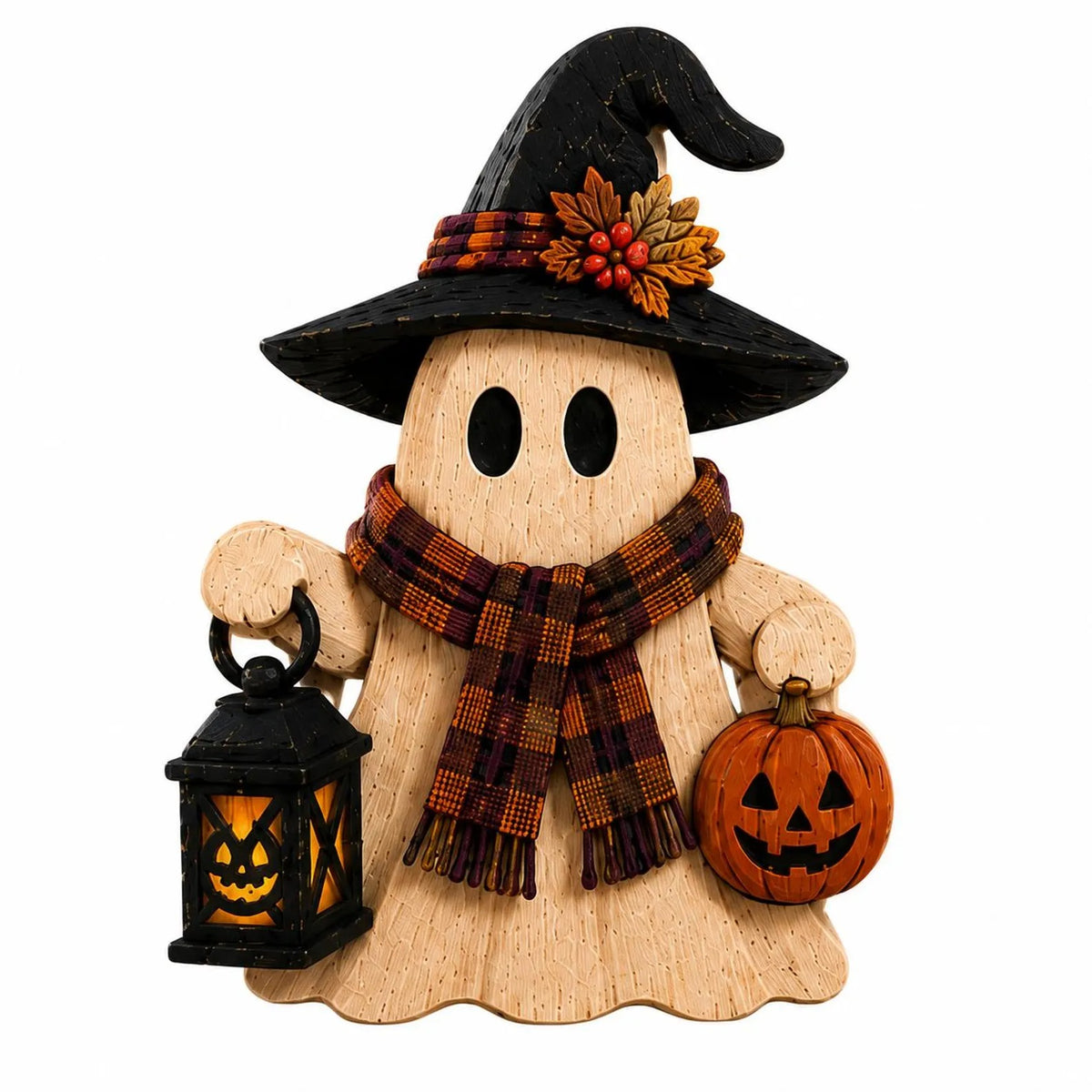 Ghost Halloween Wooden Block, Wooden Ghost Shelf Sitter, Rustic Fall Decor, Farmhouse Tabletop Decoration, Spooky Halloween Home Decor
