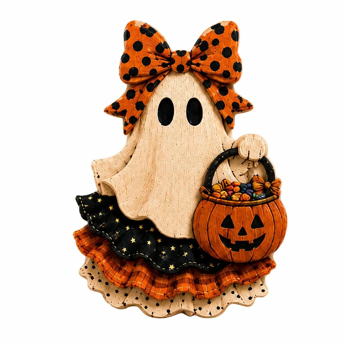 Ghost Halloween Wooden Block, Wooden Ghost Shelf Sitter, Rustic Fall Decor, Farmhouse Tabletop Decoration, Spooky Halloween Home Decor