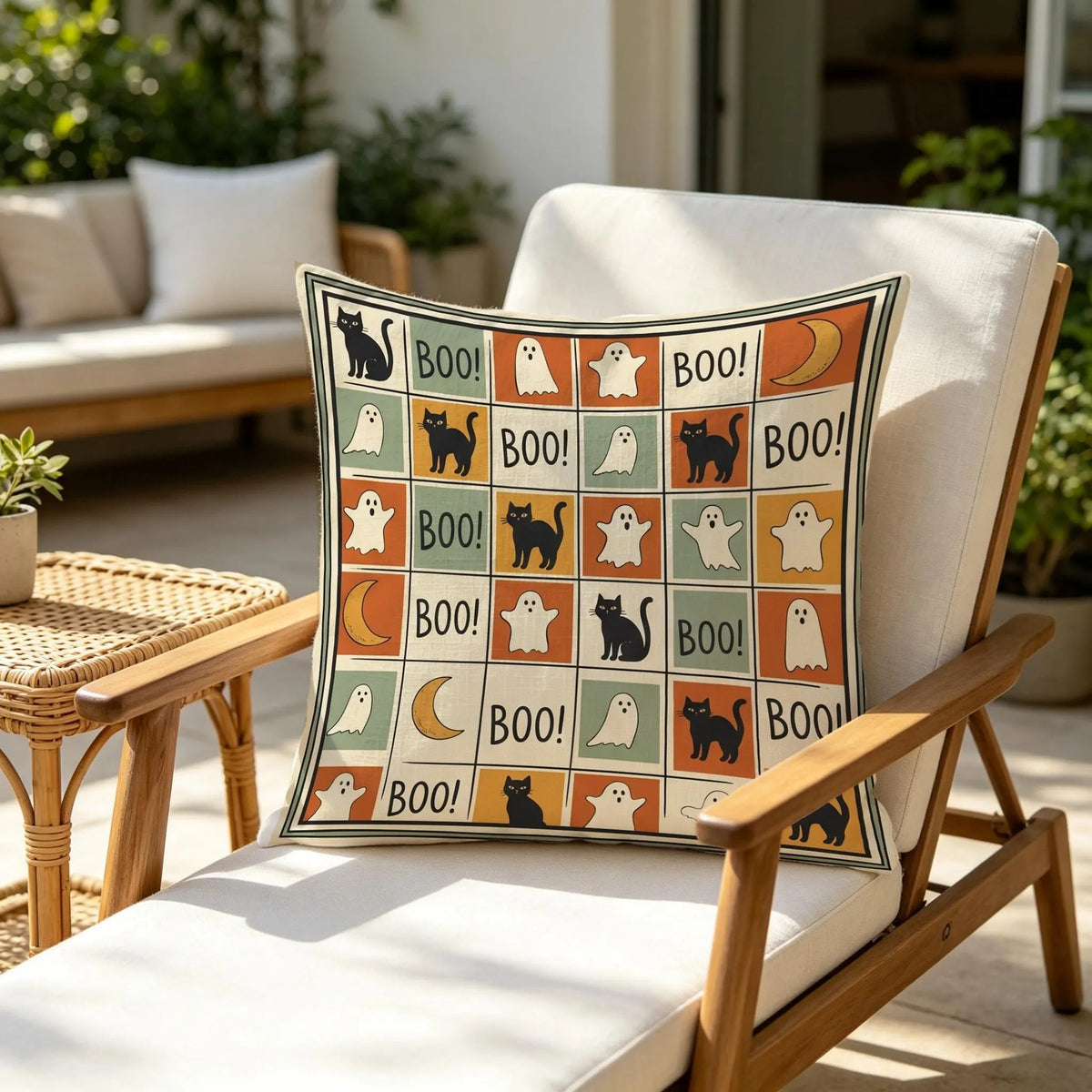 Spooky Ghost Pillow Cover, Cute Halloween Throw Pillow Case, Ghost Couch Cushion Cover, Fall Home Decor, Unique Halloween Gift for Her