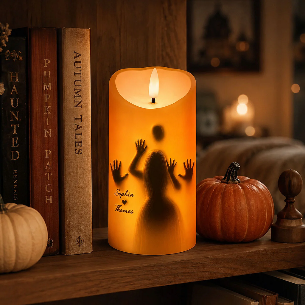 💕🔥 Can’t Keep My Hands Off You Naughty Couple Silhouette LED Candle 🕯️💑