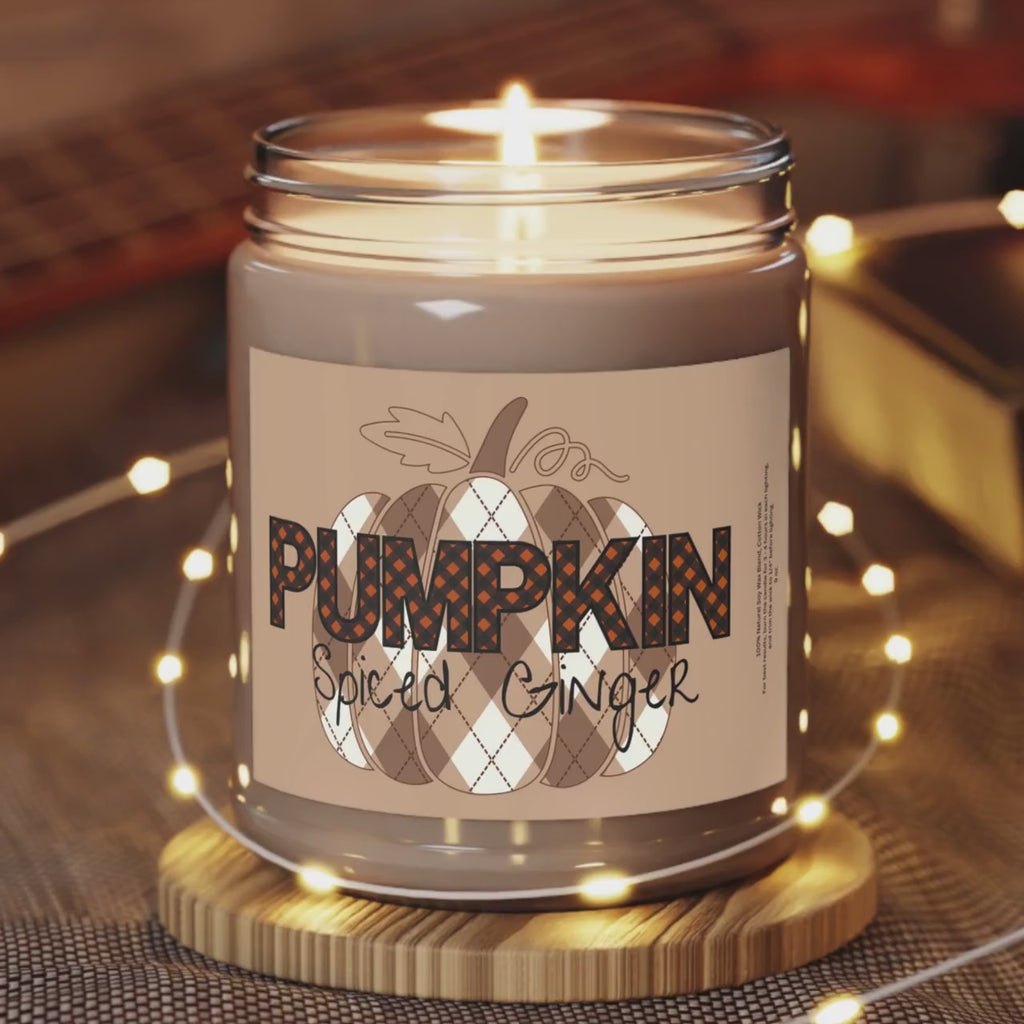 Pumpkin Spiced Ginger Soy Candle, Cozy Fall Scented Candle, Autumn Home Decor, Pumpkin Spice Candle, Halloween & Thanksgiving Gift