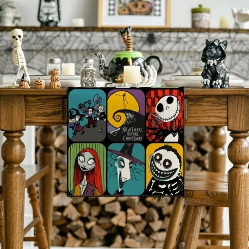 Halloween Table Runner Nightmare Before Christmas 13×72 Inch Spooky Home